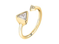 Morellato Stylový pozlacený otevřený prsten Trilliant SAWY07 58 mm