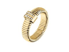Morellato Stylový pozlacený prsten s&nbsp;krystaly Onda SAZP170 56 mm