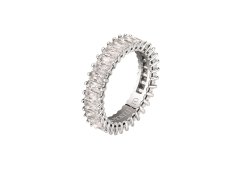 Morellato Třpytivý prsten s čirými zirkony Baguette SAVP100 58 mm