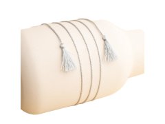 MUMMY BELL Hedvábná šňůrka - šedá 130 cm