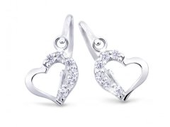 Cutie Jewellery Něžné dětské náušnice z bílého zlata C2757-10-X-2 čirá