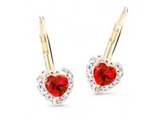 Cutie Jewellery Něžné náušnice s třpytivými zirkony Z8015-55-X-1 červená
