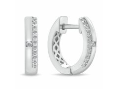 Brilio Silver Oblíbené stříbrné kruhy se zirkony EA471W