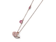 Oliver Weber Bronzový náhrdelník s krystaly Swarovski Kiss Rose 12151RG