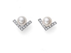 Oliver Weber Elegantní náušnice pecky s perlou a krystaly Swarovski Point Pearl 22917
