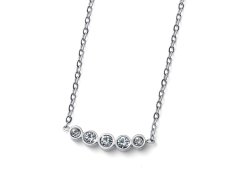 Oliver Weber Elegantní ocelový náhrdelník s čirými krystaly Change 12254