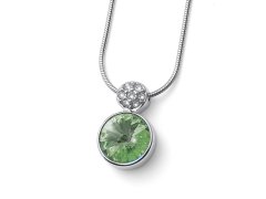 Oliver Weber Oslnivý náhrdelník s zeleným krystalem Wake 12267 214