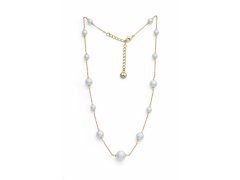 Oliver Weber Půvabný pozlacený náhrdelník s perlami Oceanides Silky Pearls 12308G