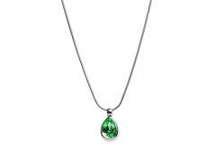 Oliver Weber Slušivý náhrdelník se zeleným krystalem Swarovski 11022 214