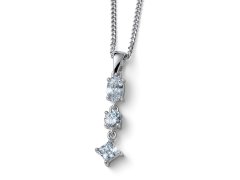 Oliver Weber Třpytivý stříbrný náhrdelník s kubickou zirkonií Achive 61195 (řetížek, přívěsek)
