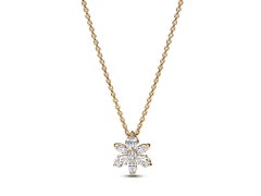 Pandora Blyštivý pozlacený náhrdelník Květina Timeless 362387C01-45