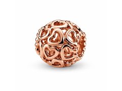 Pandora Bronzový korálek se srdíčky Rose Moments 780964