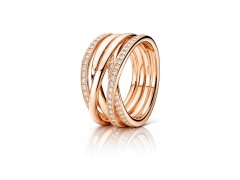 Pandora Bronzový propletený prsten Timeless 180919CZ 50 mm