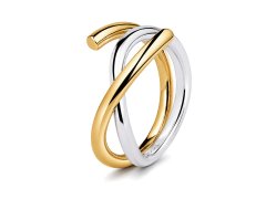 Pandora Dvojitý bicolor prsten Shine Essence 163889C00 60 mm