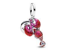 Pandora Stříbrný dvojitý přívěsek Třpytivý humr Moments 793676C01