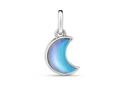 Pandora Dvojitý stříbrný přívěsek Třpytivý půlměsíc ME 794272C01