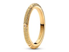 Pandora Elegantní pozlacený prsten s&nbsp;kubickými zirkony Me Shine 163322C01 56 mm