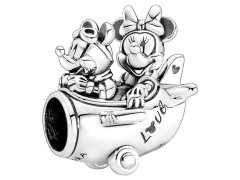 Pandora Hravý stříbrný korálek Mickey a Minnie v letadle 790108C00