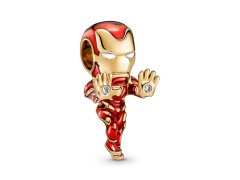 Pandora Jedinečný pozlacený přívěsek Iron Man Marvel Shine 760268C01