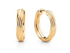 Pandora Kroucené pozlacené kruhové náušnice Essence Shine 263878C00