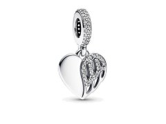 Pandora Něžný stříbrný přívěsek Srdce s andělským křídlem Moments 792646C01