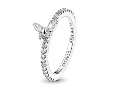 Pandora Něžný stříbrný prsten Čirý motýlek Timeless 194269C03 54 mm