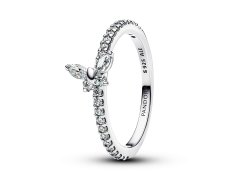 Pandora Něžný stříbrný prsten Čirý motýlek Timeless 194269C03 56 mm
