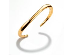 Pandora Pevný pozlacený náramek s organickým tvarem Shine Essence 563310C00 17,5 cm