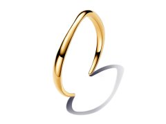 Pandora Pevný pozlacený náramek s&nbsp;organickým tvarem Shine Essence 563310C00 17,5 cm