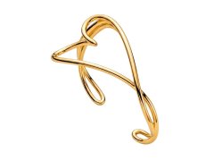 Pandora Pevný pozlacený náramek ve tvaru srdce Shine 563808C00 19 cm