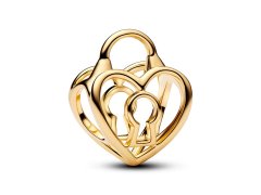 Pandora Pozlacený korálek Srdíčkový zámek Shine Moments 764358C00