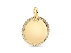 Pandora Pozlacený kruhový přívěsek se zirkony Shine 364007C01