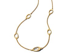 Pandora Pozlacený náhrdelník se sladkovodní perlou Shine Essence 363883C01-45