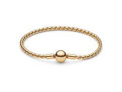 Pandora Pozlacený náramek na přívěsky Shine Moments 564028C00 19 cm