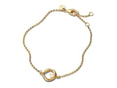 Pandora Pozlacený náramek s perlou a zirkony Essence Shine 563830C01 18 cm