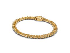 Pandora Pozlacený náramek z kubánského řetízku Shine Timeless 563008C01 20 cm