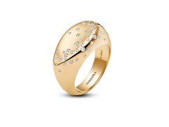 Pandora Pozlacený pečetní prsten se zirkony Shine Essence 164671C01 56 mm