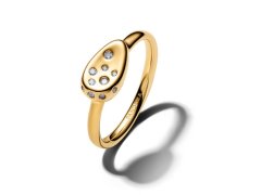 Pandora Pozlacený pečetní prsten se zirkony Shine Essence 164672C01 58 mm