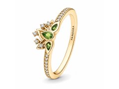 Pandora Pozlacený prsten Diadém princezny Tiany Disney Shine 163653C01 60 mm