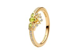 Pandora Pozlacený prsten Diadém princezny Tiany Disney Shine 163653C01 60 mm