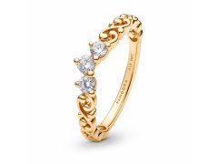 Pandora Pozlacený prsten Královský diadém se spirálkami Shine Moments 162232C01 52 mm