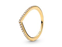 Pandora Pozlacený prsten s&nbsp;kamínky Timeless Shine 168758C01 56 mm