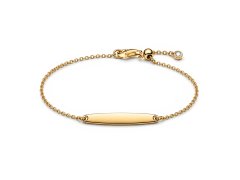 Pandora Pozlacený řetízkový náramek s destičkou Shine 564010C01 16 cm