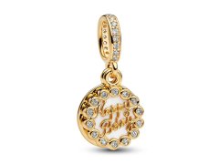 Pandora Pozlacený visací přívěsek Narozeninový dort Shine 763787C01