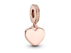 Pandora Pozlacený visací přívěsek Srdce Rose 788761C01
