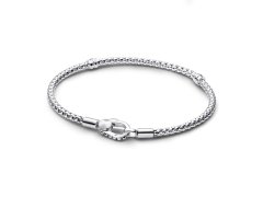 Pandora Propracovaný stříbrný náramek s&nbsp;karabinovým zapínáním Moments 593681C00 21 cm
