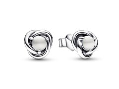 Pandora Půvabné stříbrné náušnice s&nbsp;umělou perlou 292335C03