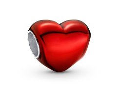 Pandora Romantický korálek Metalické červené srdce Moments 793337C02
