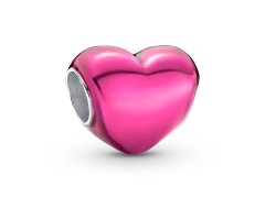 Pandora Romantický korálek Metalické růžové srdce Moments 793337C03