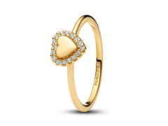 Pandora Romantický pozlacený prsten Srdce s aureolou Shine Timeless 163801C01 50 mm